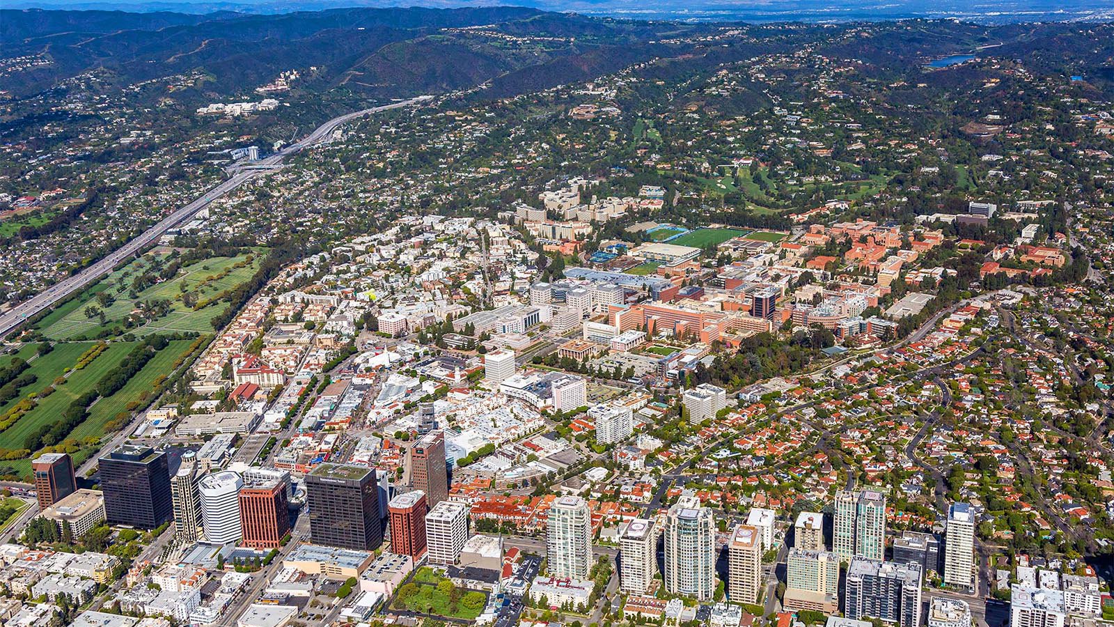 School photo of the University of California, Los Angeles (UCLA) in Westwood, California