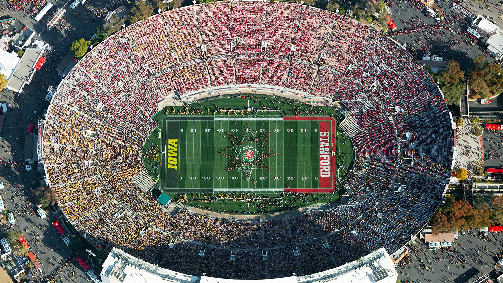 The 102nd Rose Bowl Game: Stanford vs Iowa | West Coast Aerial ...