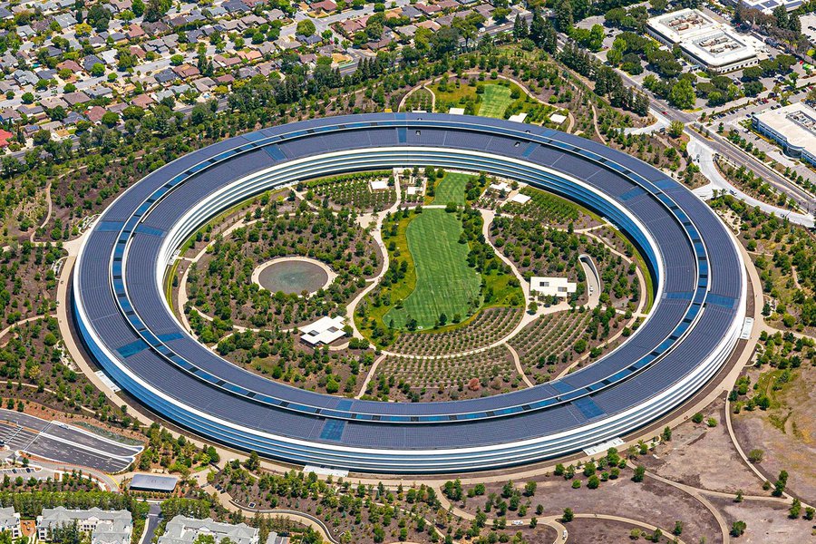 Commercial real estate photo of Apple Park (Apple Headquarters) in Cupertino, California