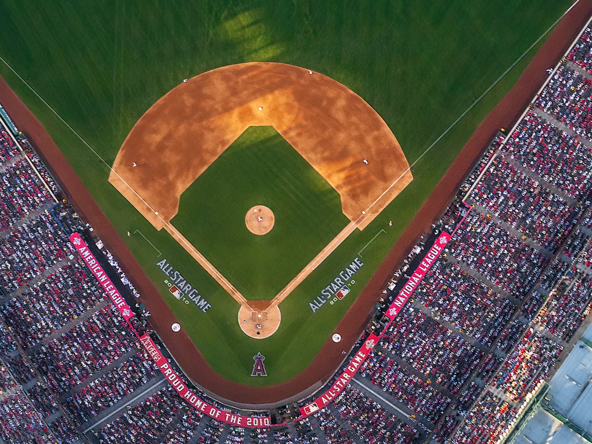 Blog image of the infield at Angel Stadium during the 2010 MLB All-Star Game in Anaheim, California