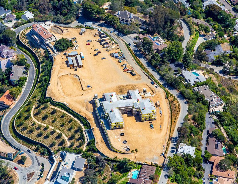 Construction photo of a 77,000 sq ft Bel Air Mega-Mansion