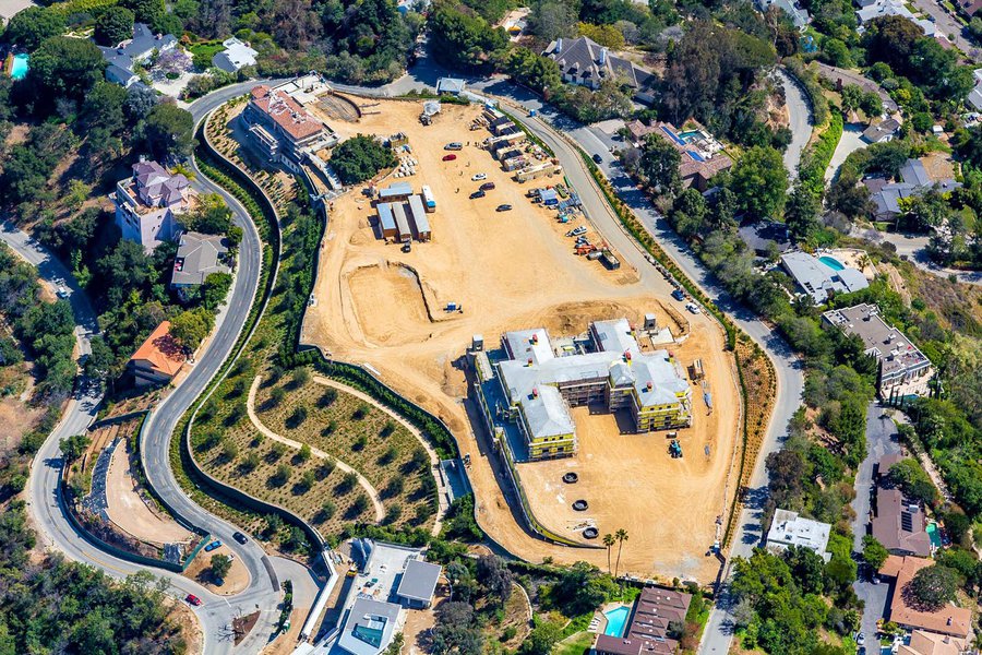 Construction photo of a 77,000 sq ft Bel Air Mega-Mansion