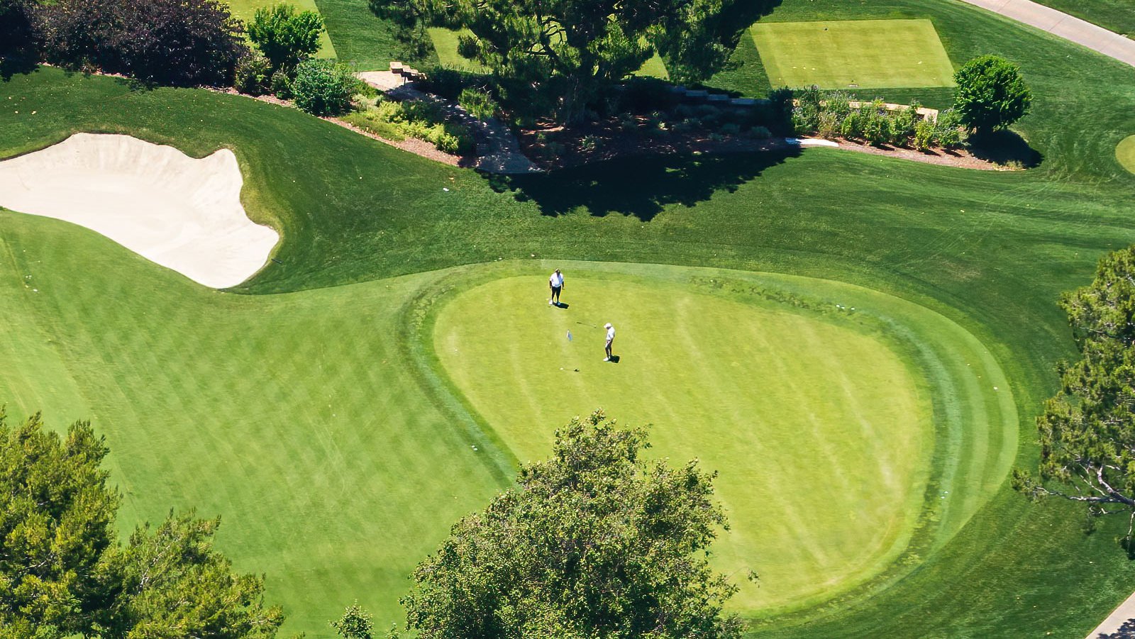 Blog image of golfers putting at the Lakeside Golf Club