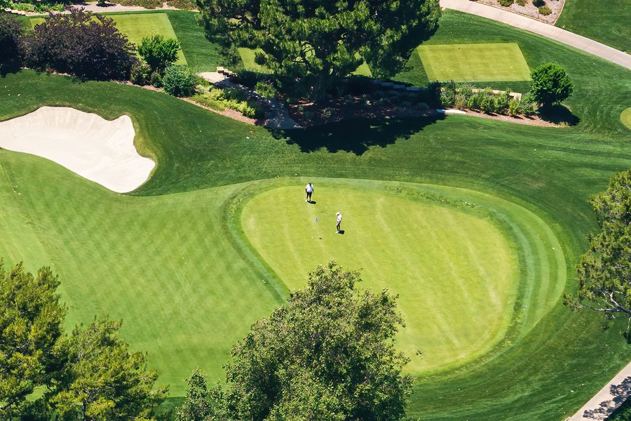 Blog image of golfers putting at the Lakeside Golf Club