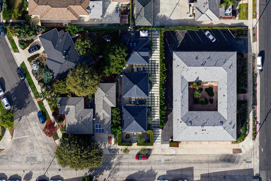 Mapping high-resolution orthomosaic image of a residential area in the Los Feliz neighborhood of Los Angeles, California