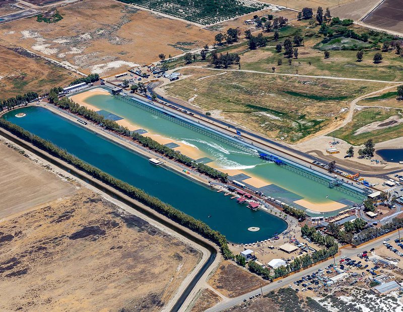 Sports photo during Kelly Slater Surf Ranch's opening day surf competition in Lemoore, California