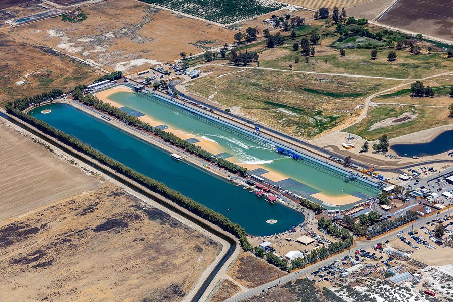 Sports photo during Kelly Slater Surf Ranch's opening day surf competition in Lemoore, California