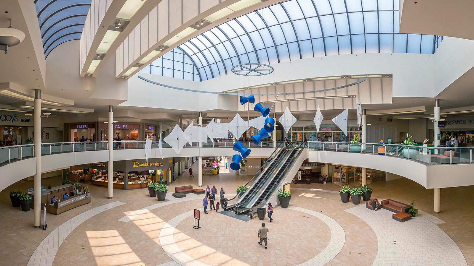 Interior architectural photo of the Shops at Montebello shopping center in Montebello, California