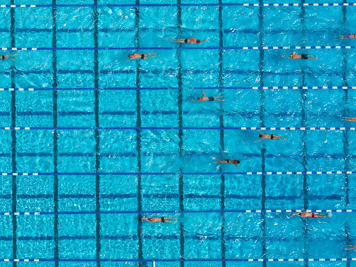 Blog image of swimmers at the Wollett Aquatics Center in Irvine, California during the ConocoPhillips National Swim Championship