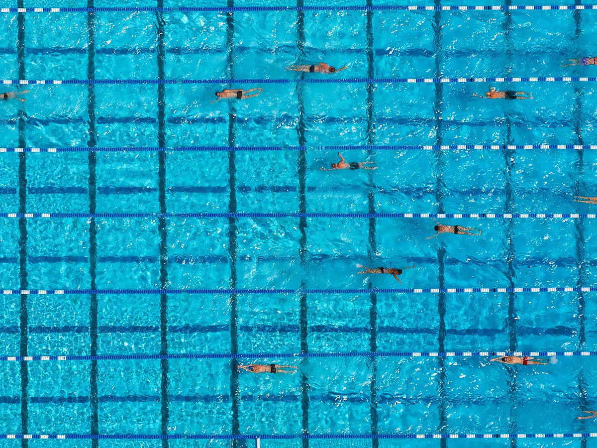 Blog image of swimmers at the Wollett Aquatics Center in Irvine, California during the ConocoPhillips National Swim Championship