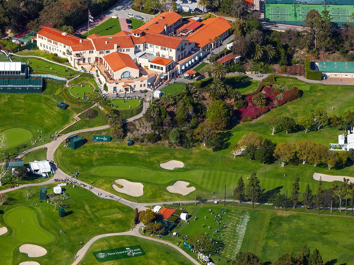 Blog image of the Northern Trust Open Golf Tournament at Riviera Country Club in Pacific Palisades, California