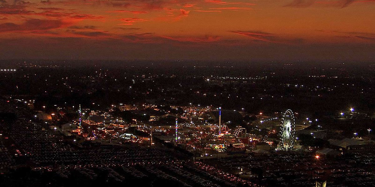 HD Aerial Video Still Frame of the Orange County Fair in Costa Mesa, California