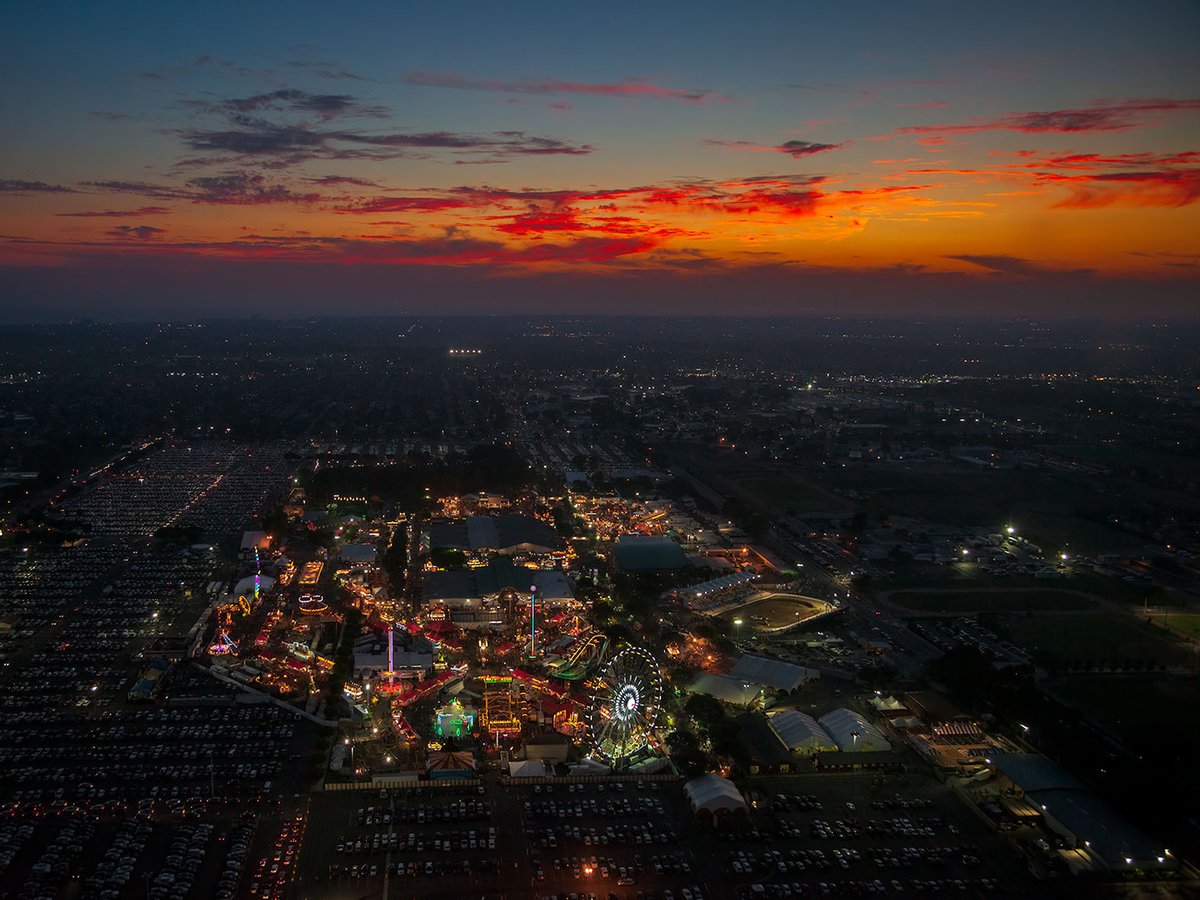 Blog image of Orange County Fair at sunset in Costa Mesa, California