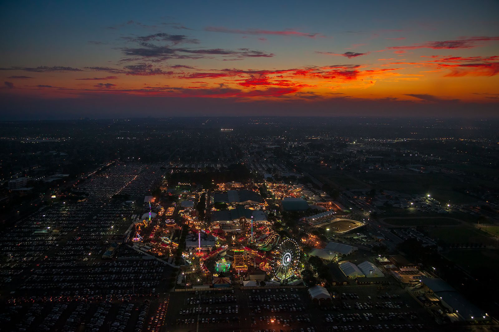 Capturing the Orange County Fair From Above West Coast Aerial