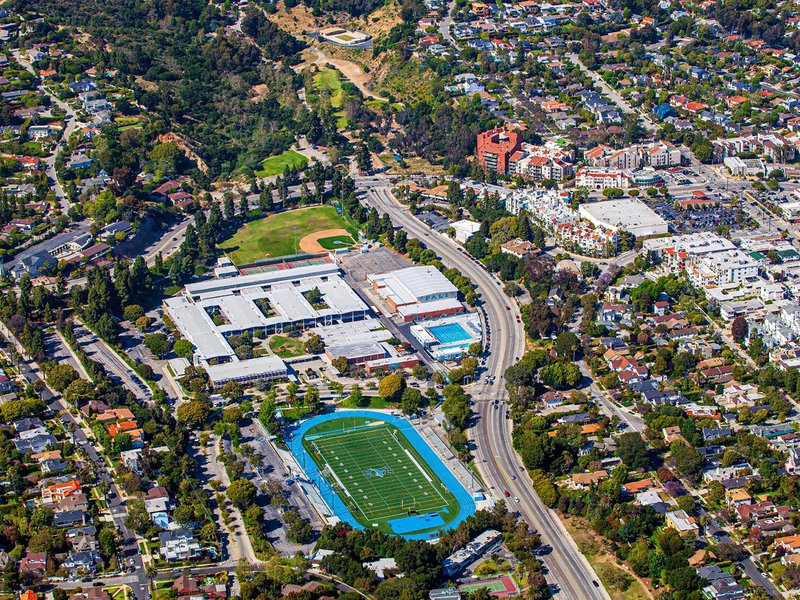 School image of Palisades Charter High School (Pali High) in the Pacific Palisades neighborhood of Los Angeles, California