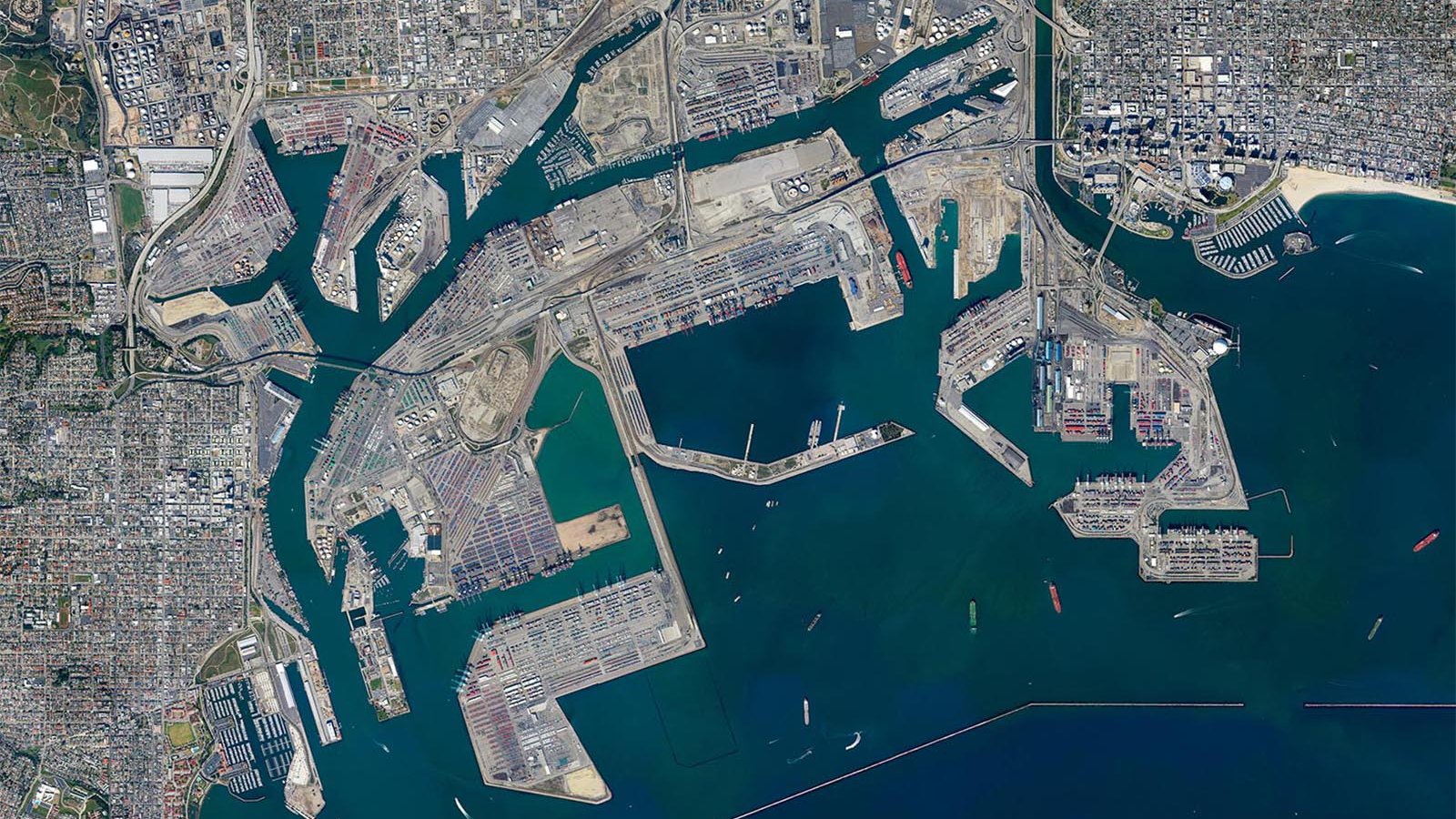 Mapping orthomosaic of the Port of Los Angeles (PoLA) and Port of Long Beach (PoLB)