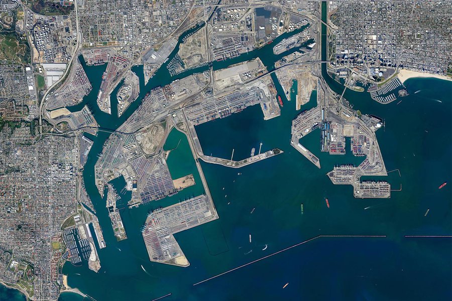 Mapping orthomosaic of the Port of Los Angeles (PoLA) and Port of Long Beach (PoLB)
