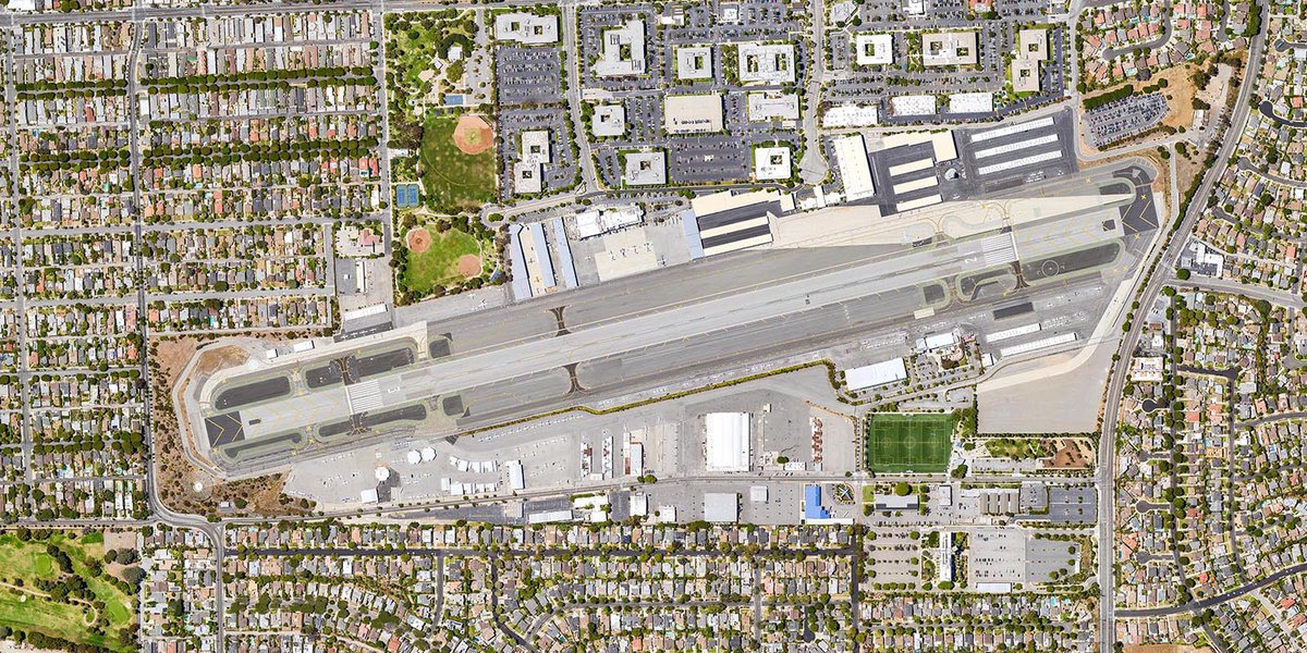 Mapping orthomosaic photo of Santa Monica Airport (KSMO) in Santa Monica, California