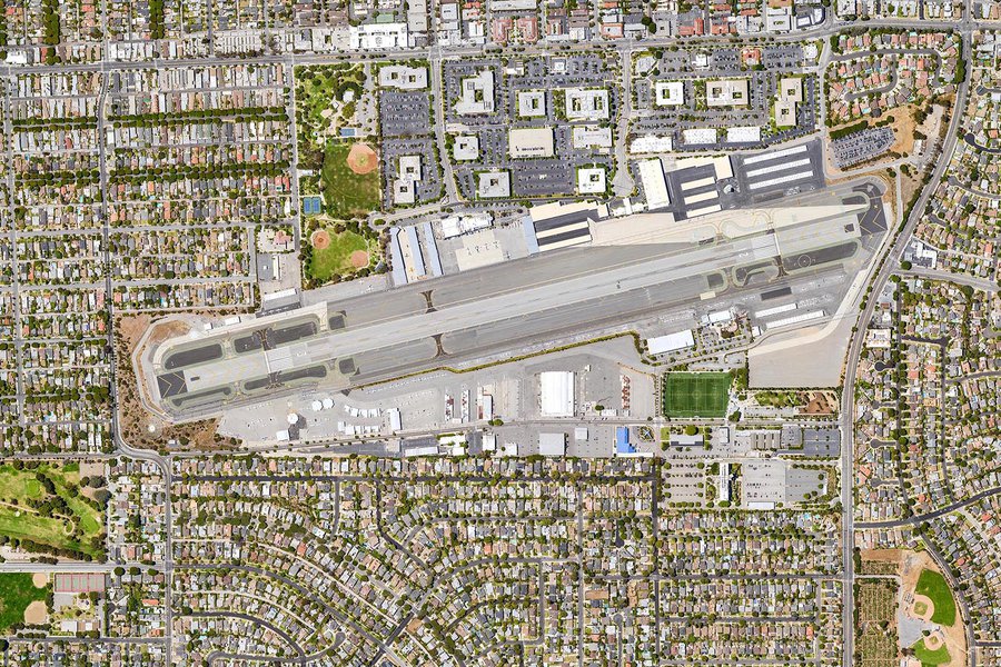 Mapping orthomosaic photo of Santa Monica Airport (KSMO) in Santa Monica, California