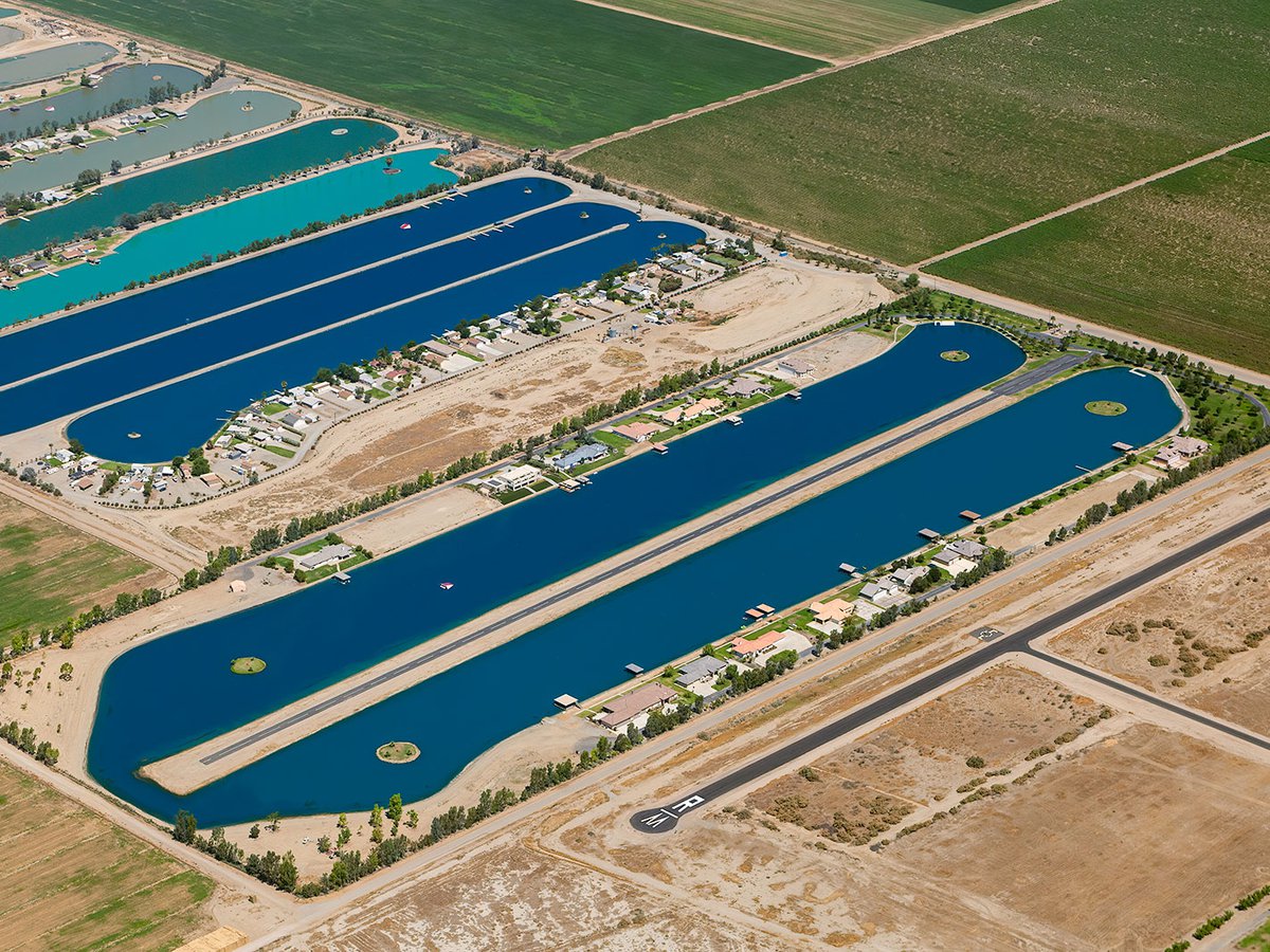 Blog photo of private water ski lakes and estates in the California Central Valley, just south of Bakersfield, California