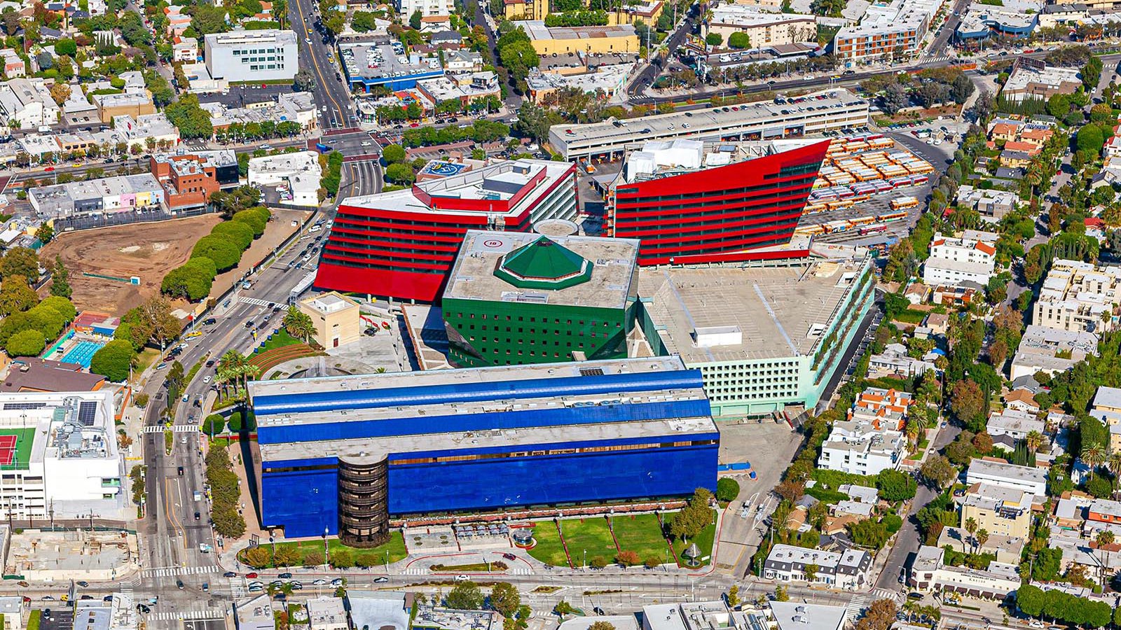 Commercial Multi-use design space office building in West Hollywood called the Pacific Design Center