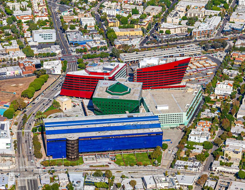 Commercial Multi-use design space office building in West Hollywood called the Pacific Design Center