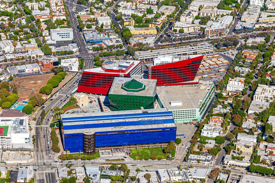 Commercial Multi-use design space office building in West Hollywood called the Pacific Design Center