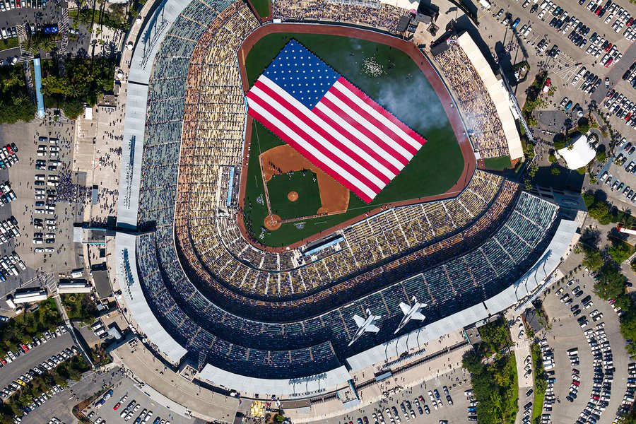 Blog photo of LA Dodgers 2012 Opening Day at Dodger Stadium in Los Angeles, California