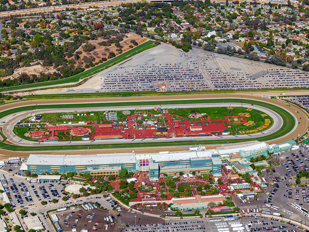 Blog photo of the Santa Anita Race Track during the Breeder's Cup Horse Race