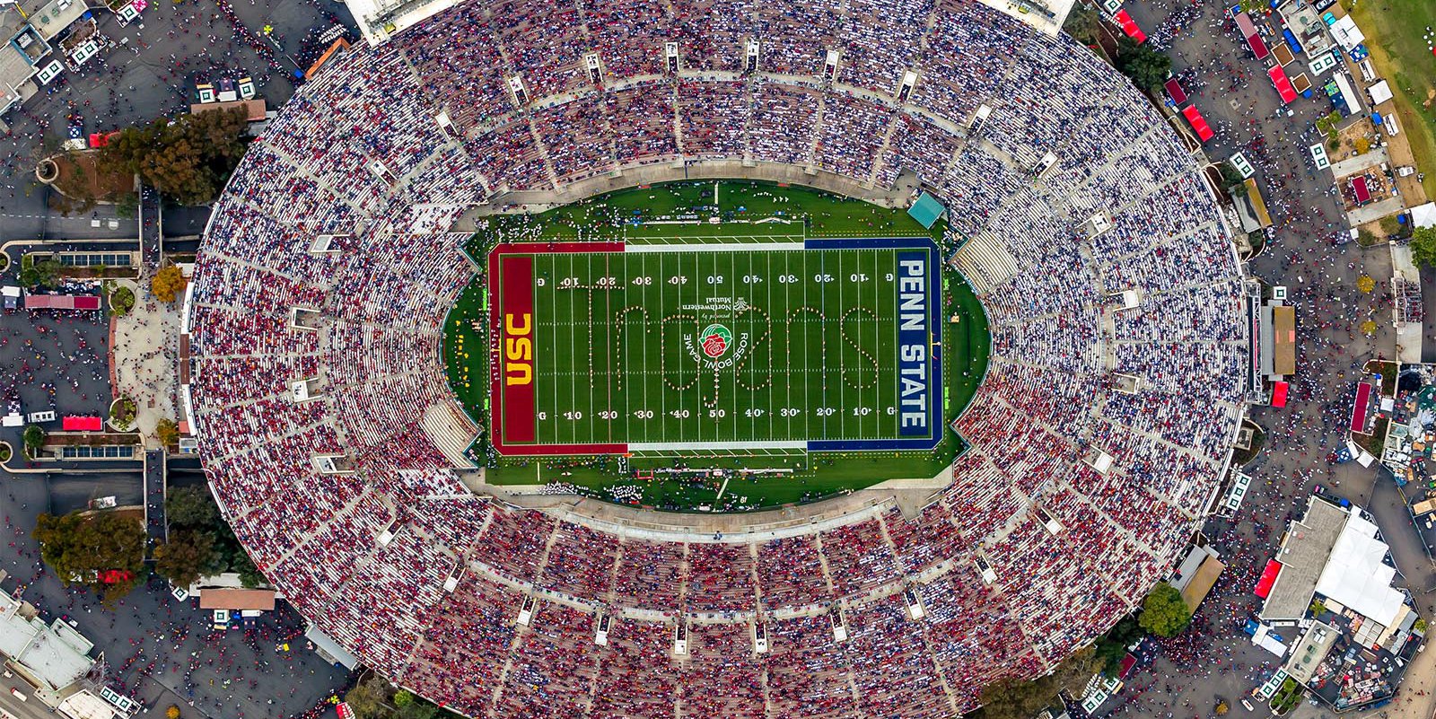 Blog picture of the 2017 Rose Bowl Game where the USC Trojans Football Team played the Penn State University Nittany Lions