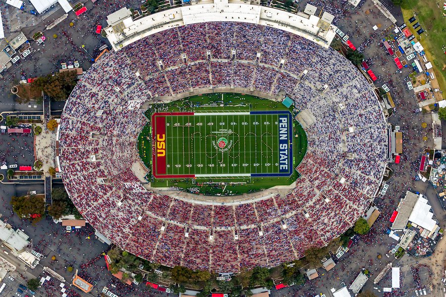 Blog picture of the 2017 Rose Bowl Game where the USC Trojans Football Team played the Penn State University Nittany Lions