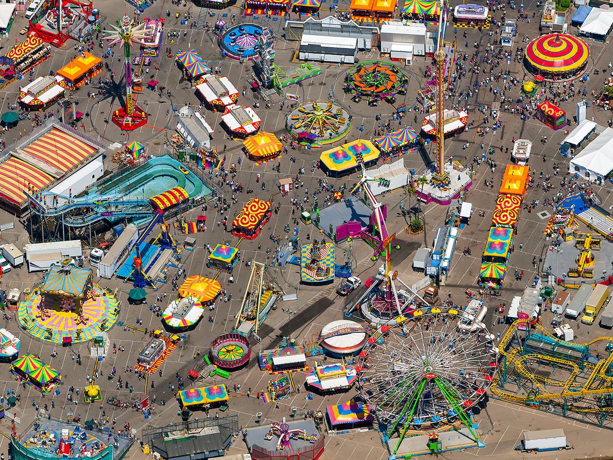 Blog aerial image of 4th of July at the San Diego Fair at the Del Mar Fairgrounds in Del Mar, California