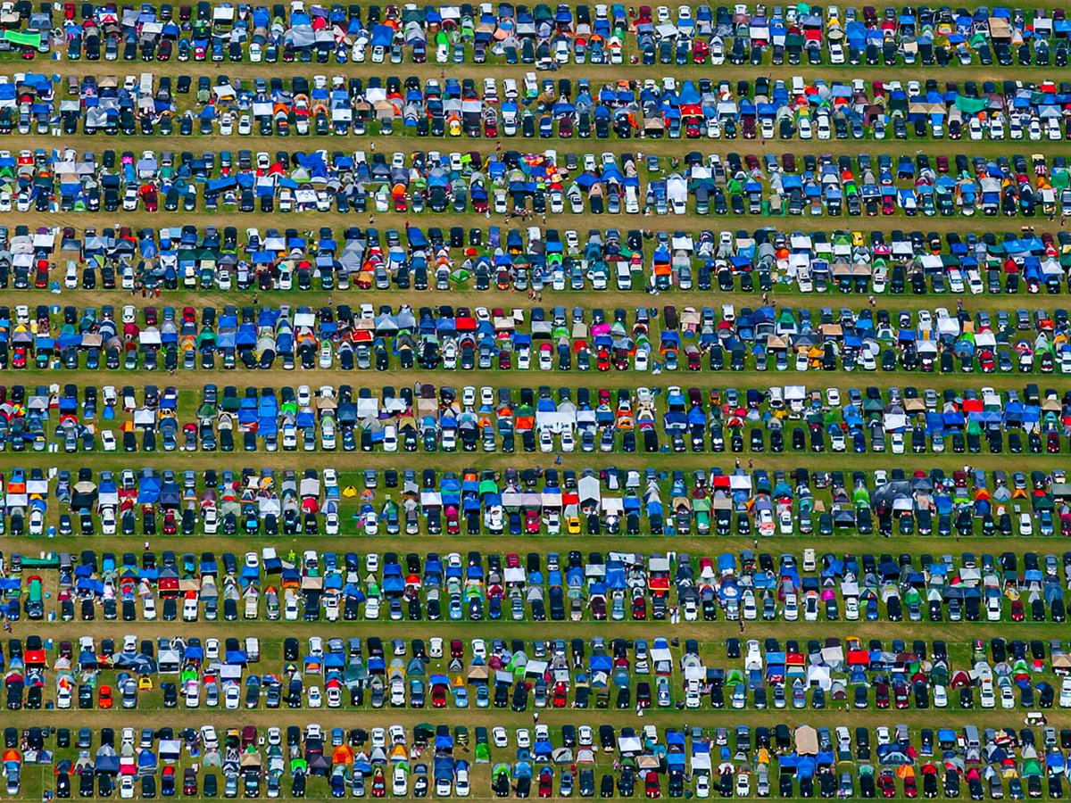 Blog photograph of cars and tents of festival-goers at the 2013 Coachella Valley Music and Arts Festival in Indio, California