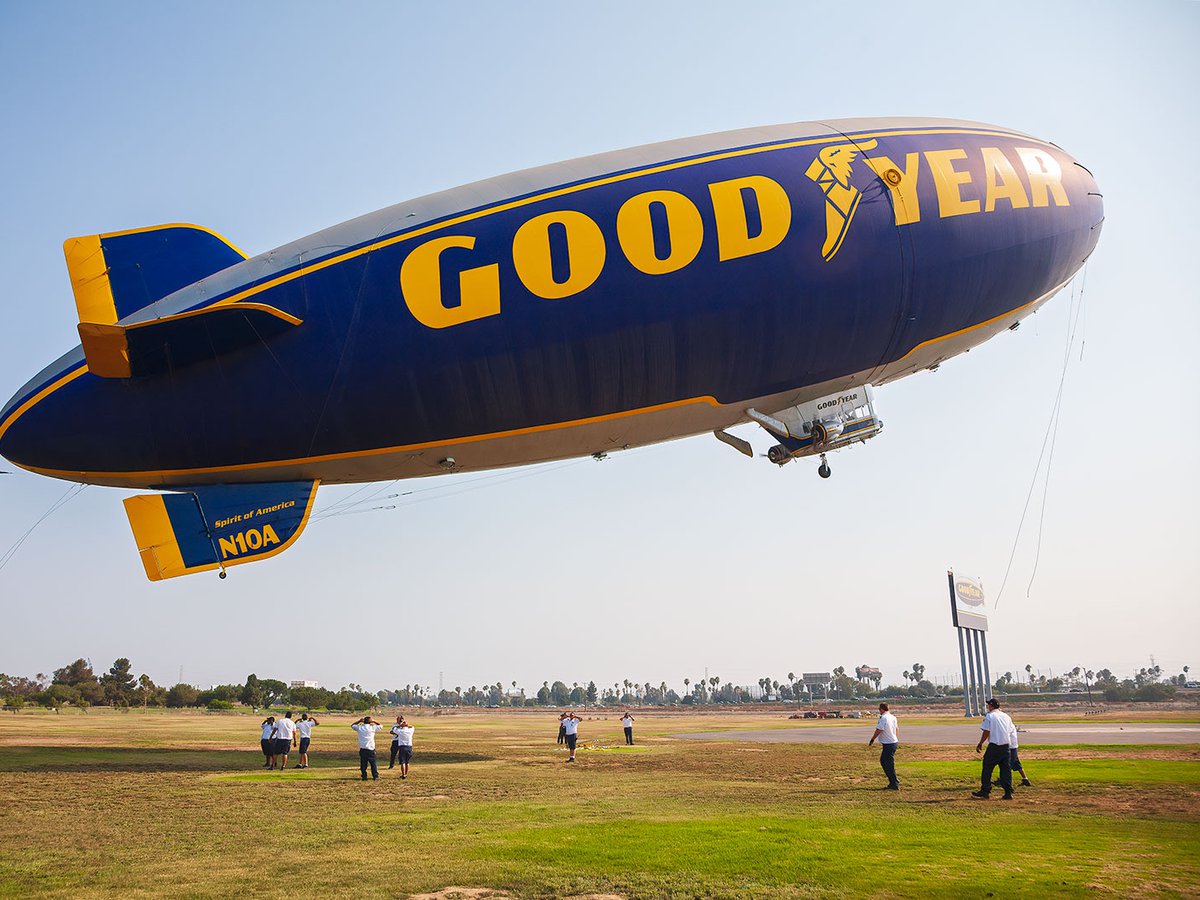 Blog photograph of the Goodyear Blimp taking off at the Goodyear Air Operations airport in Gardena, California