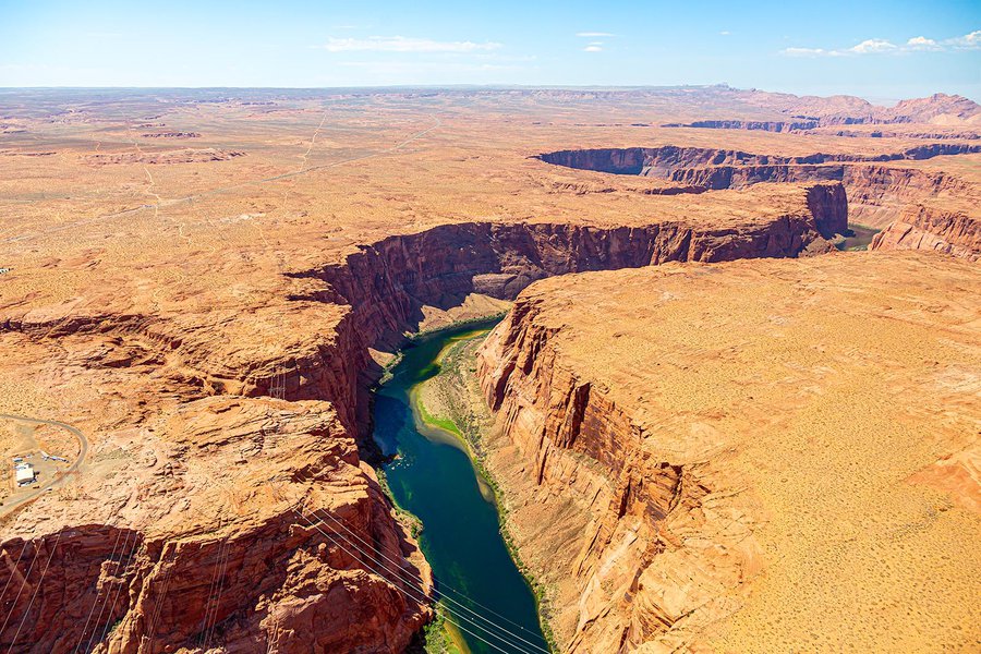Blog photo of the Grand Canyon National Park with water visible at the bottom of the canyon
