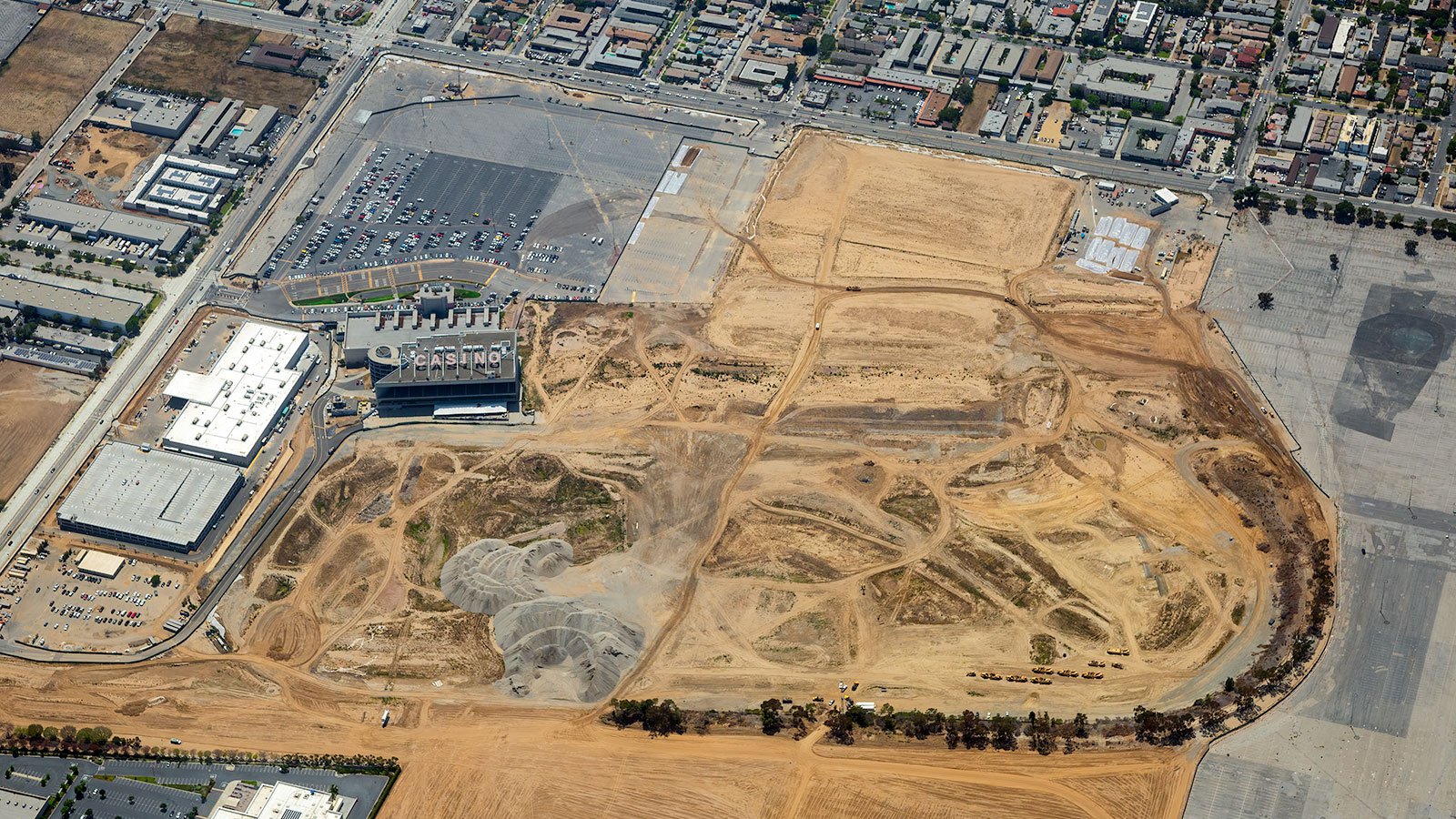 Blog photo of the Hollywood Park site after the removal of the race track in June 2016