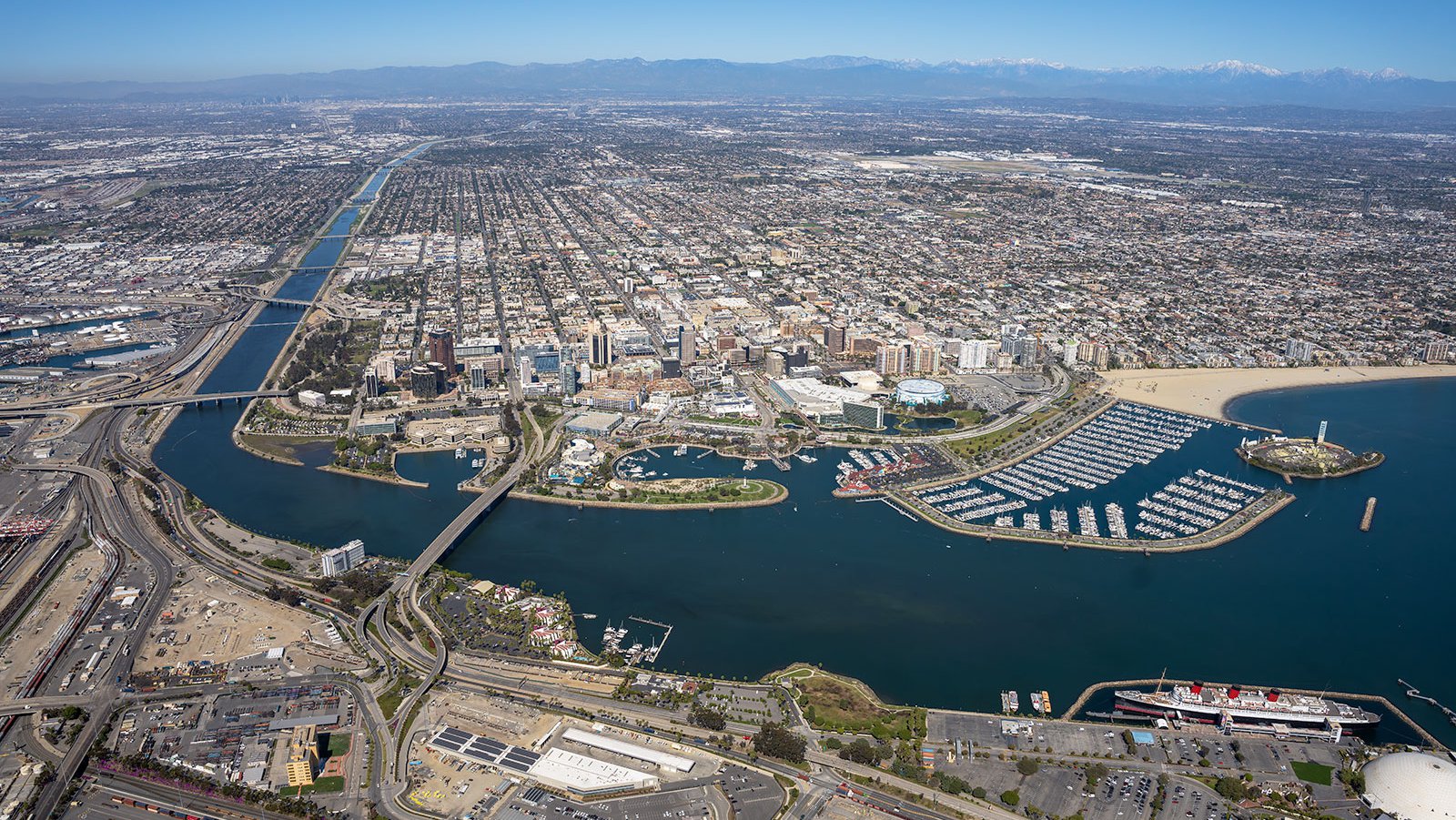 Aerial Photography of Long Beach, California West Coast Aerial