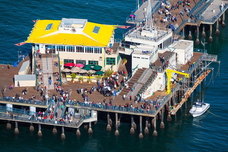 Blog image of crowds at the Santa Monica Pier on Christmas Day in Los Angeles, California