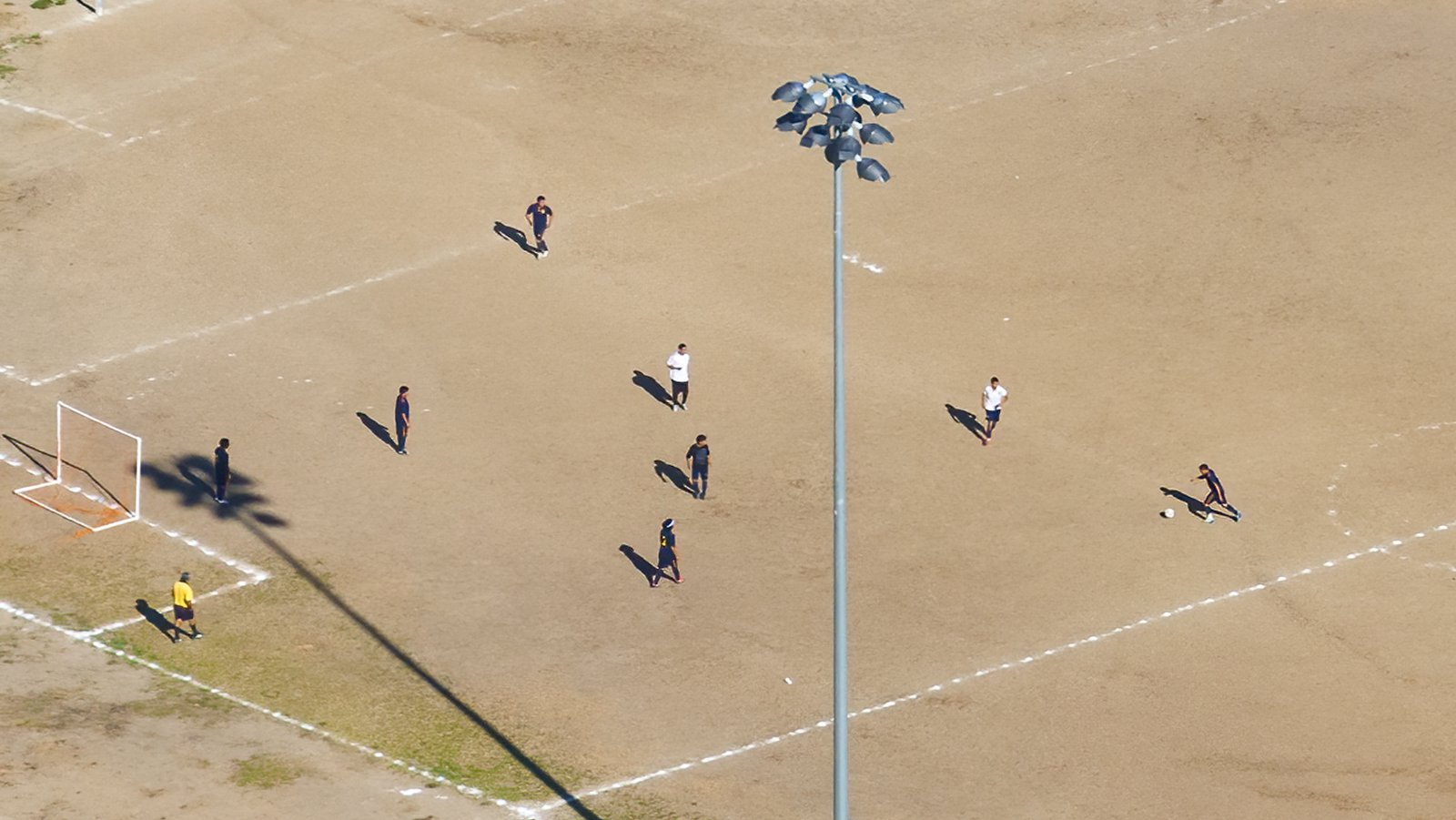 Blog photo of a group of men playing soccer on Christmas Day in Los Angeles, California