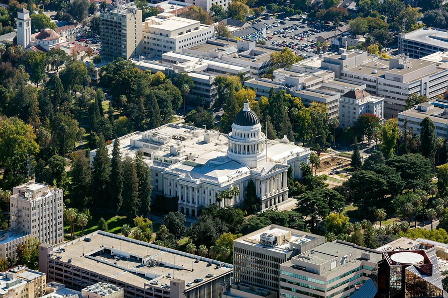 Blog photo of a close-up of the California State Capitol in Sacramento, California