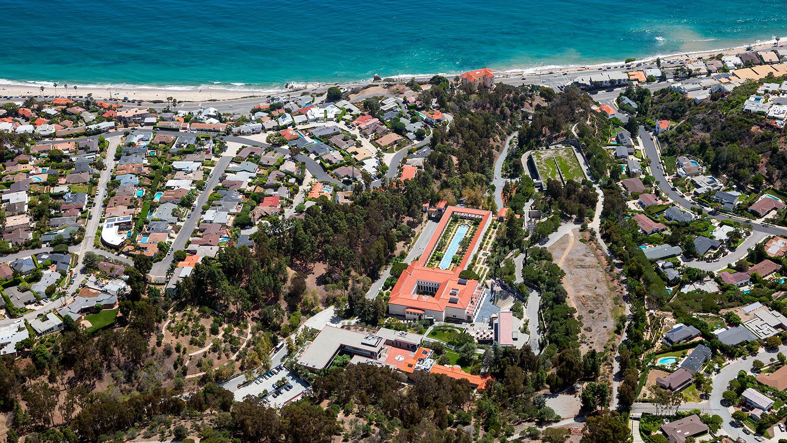 The Getty Villa In Malibu West Coast Aerial Photography Inc