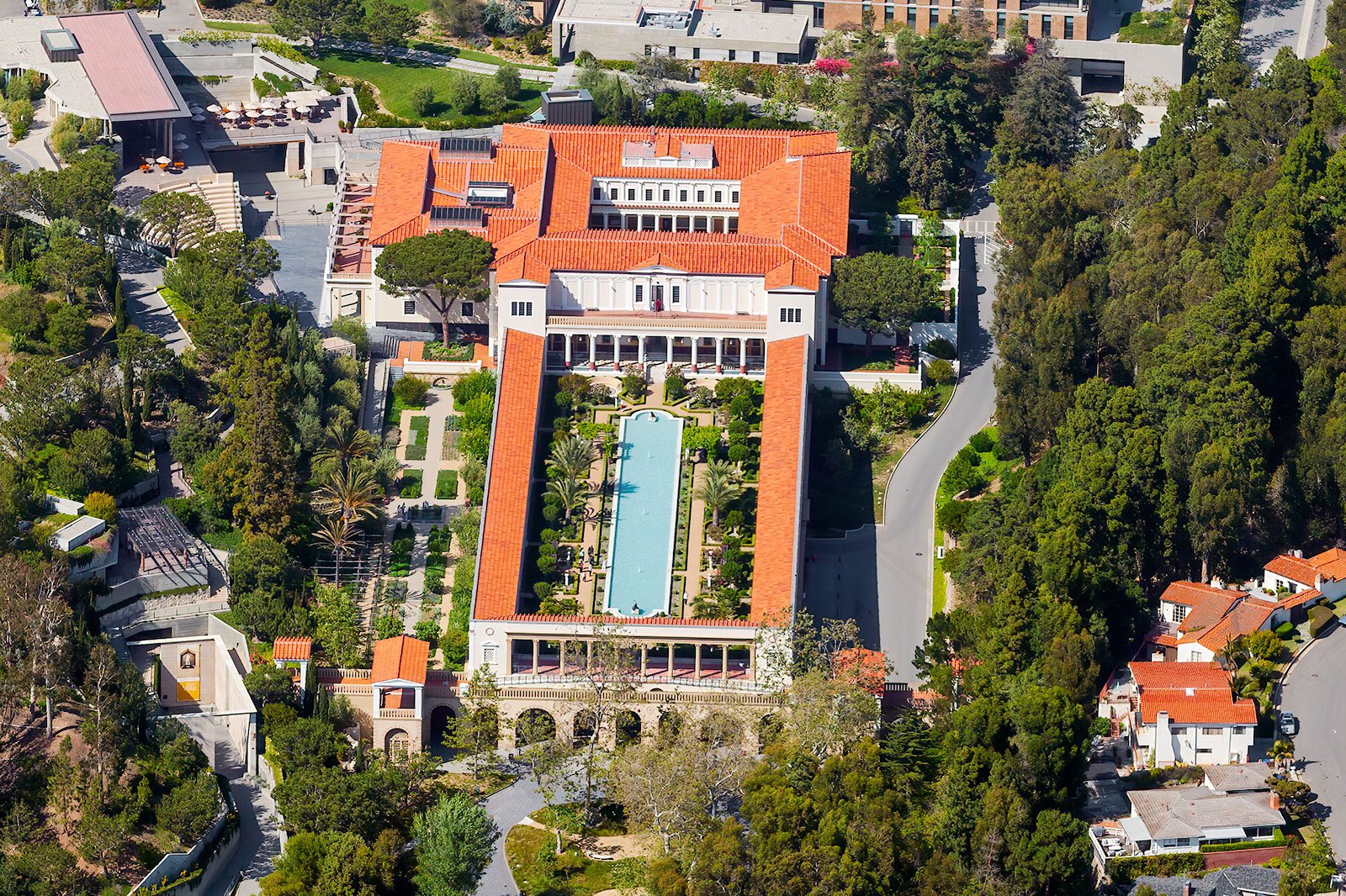 The Getty Villa In Malibu West Coast Aerial Photography Inc