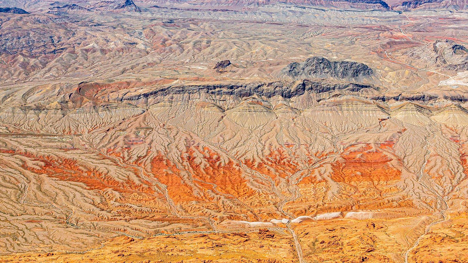 Blog photo of the hills in the Valley of Fire State Park in Nevada showing where the park got its name